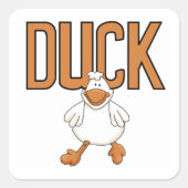 Duck Vierkante Sticker (Voorkant)