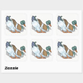 Duck Vierkante Sticker (Vel)