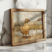 Duck Vijver Schilderen Rustieke Landhuis Poster