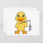 Duck Vist Fisher Finshing rod Briefkaart (Voorkant / Achterkant)