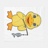 Duck Vist Fisher Finshing rod Fleece Deken (Voorkant (Horizontaal))