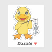 Duck Vist Fisher Finshing rod Sticker (Vel)