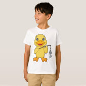 Duck Vist Fisher Finshing rod T-shirt (Voorkant volledig)
