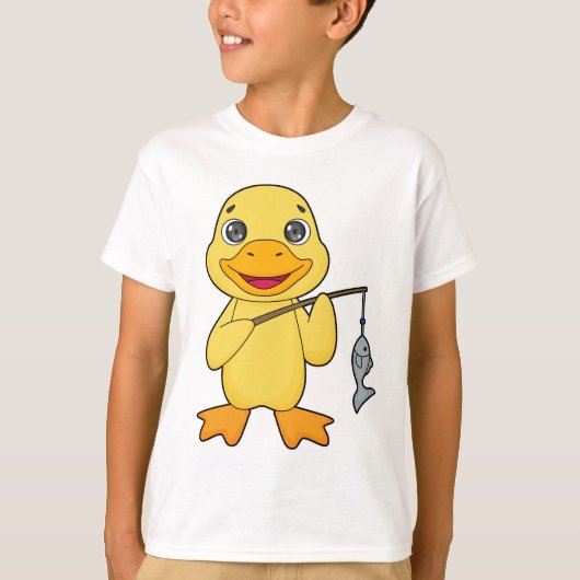 Duck Vist Fisher Finshing rod T-shirt (Voorkant)