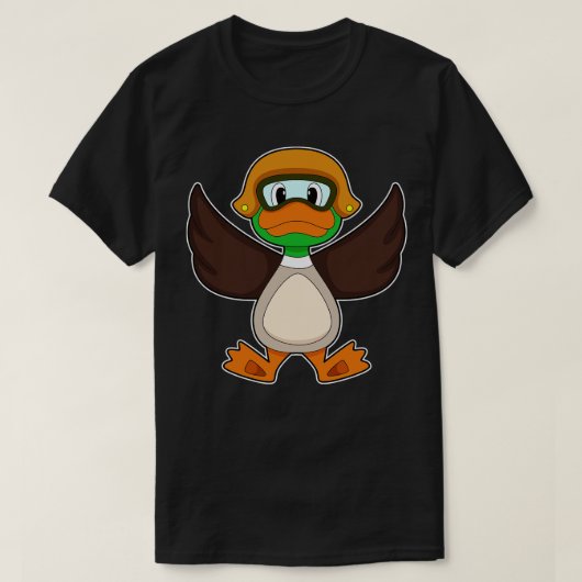Duck Vliegende Helm T-shirt (Design voorkant)
