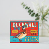 Duck Wall Hood River Pears  reclame Briefkaart (Staand voorkant)