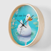 Duck Wandklok, 27,3 cm Vierkant Acryl (Hoek)