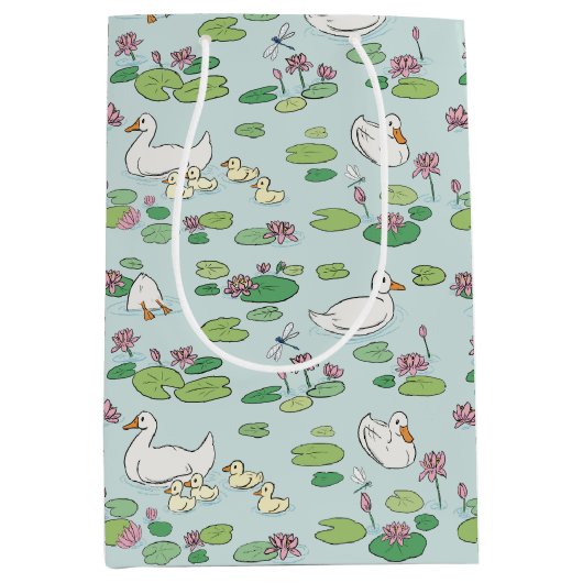 Duck Waterlily Gift Bag Medium Cadeauzakje (Voorkant)