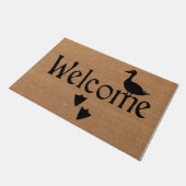 Duck Welcome Door Mat, Cute Duck Prints Mat (Schuin)