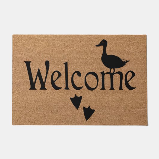 Duck Welcome Doormat, Funny Duck Lover Gift Deurmat (Voorkant)