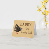 Duck Wenskaart Kaart (Gele Bloem)