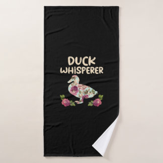 Duck Whisperer Flower Funny Farming Boerderij Badhanddoek