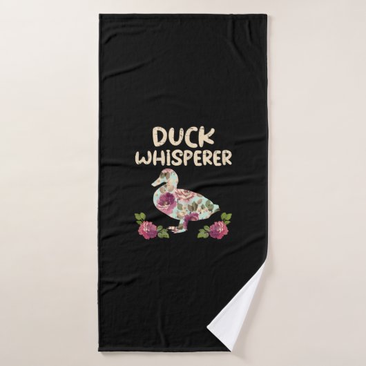 Duck Whisperer Flower Funny Farming Boerderij Badhanddoek (Badhanddoek)