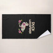 Duck Whisperer Flower Funny Farming Boerderij Badhanddoek (Badhanddoek)