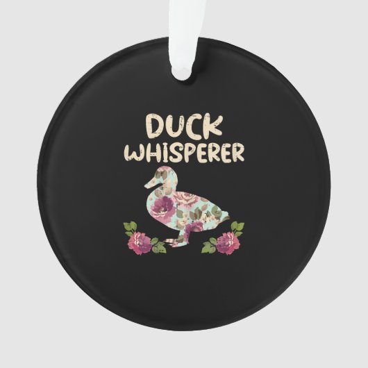 Duck Whisperer Flower Funny Farming Boerderij Ornament (voorkant)