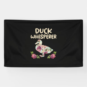 Duck Whisperer Flower Funny Farming Boerderij Spandoek