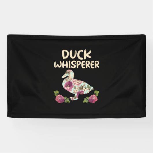 Duck Whisperer Flower Funny Farming Boerderij Spandoek (Horizontaal)