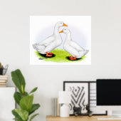 Duck:  White Pekins Poster (Thuiskantoor)