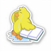 Duck with Book Sticker (Voorkant)