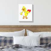 Duck with Heart Canvas Afdruk (Insitu (Slaapkamer))