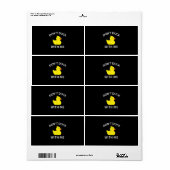 Duck With Me Funny Rubber Duck Etiket (Full Sheet)