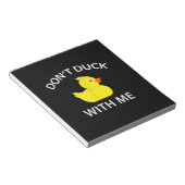 Duck With Me Funny Rubber Duck Notitieblok (Schuin)