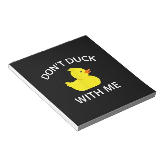 Duck With Me Funny Rubber Duck Notitieblok (Schuin)