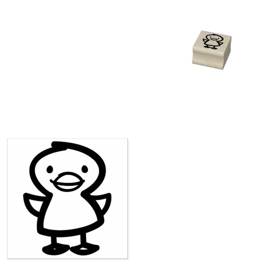 Duck Wood Art Stamp Rubberstempel (Gestempeld)