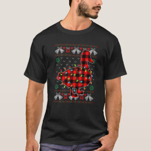 Duck Xmas licht lights lelijke kerstkeuken T-shirt