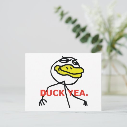 Duck Yea - Briefkaart (Staand voorkant)