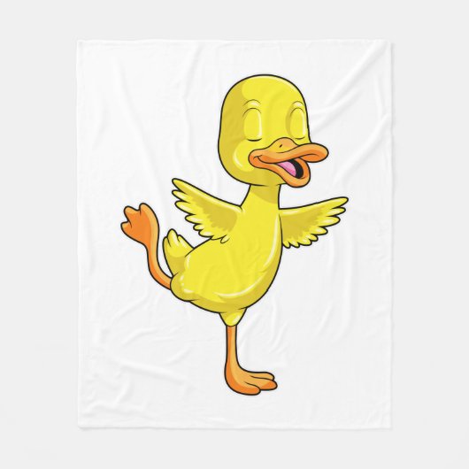 Duck Yoga Fitness on a Lega Fleece Deken (Voorkant)