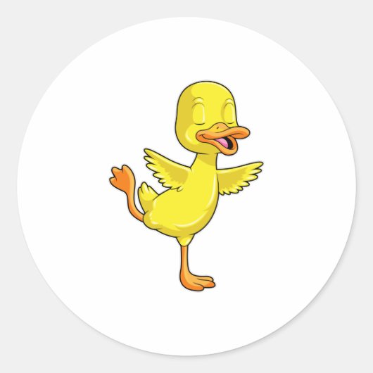 Duck Yoga Fitness on a Lega Ronde Sticker (Voorkant)