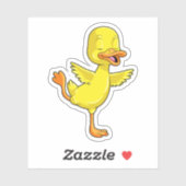 Duck Yoga Fitness on a Lega Sticker (Vel)