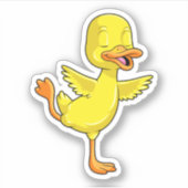 Duck Yoga Fitness on a Lega Sticker (Voorkant)