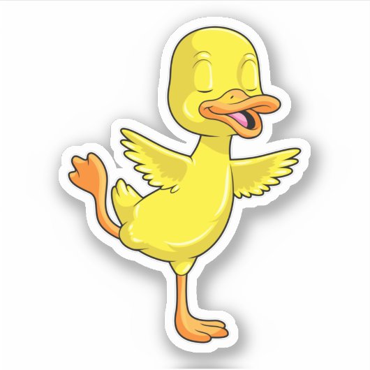Duck Yoga Fitness on a Lega Sticker (Voorkant)