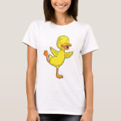Duck Yoga Fitness on a Lega T-shirt (Voorkant)