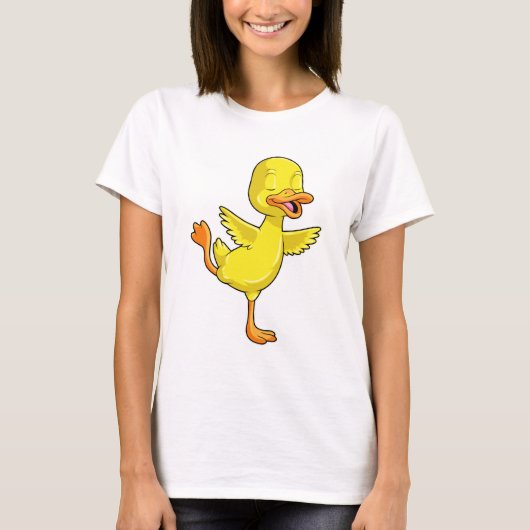 Duck Yoga Fitness on a Lega T-shirt (Voorkant)