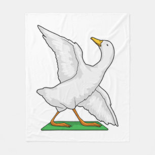 Duck Yoga Meditation Fitness Fleece Deken