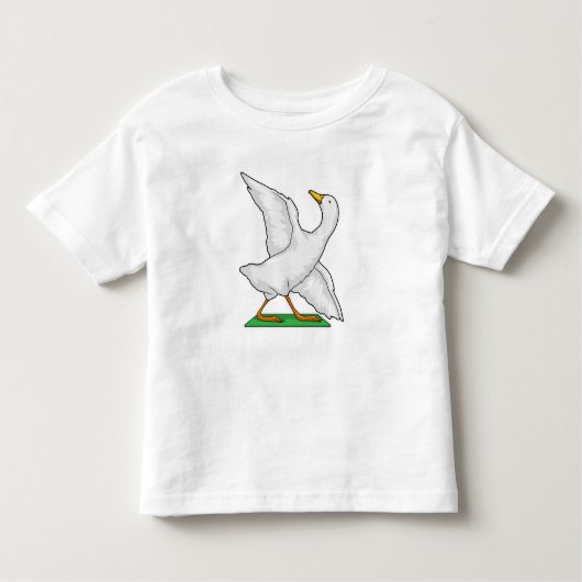 Duck Yoga Meditation Fitness Kinder Shirts (Voorkant)