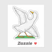 Duck Yoga Meditation Fitness Sticker (Vel)