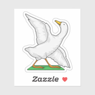 Duck Yoga Meditation Fitness Sticker