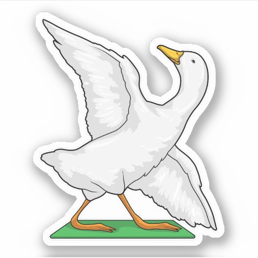 Duck Yoga Meditation Fitness Sticker (Voorkant)