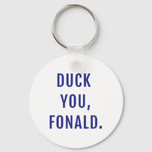 Duck You Donald Grappige Politieke Trump Sleutelhanger