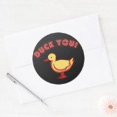 Duck You grappige party sticker (Envelop)
