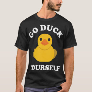 Duck Yourself Rubber Duck Ducky Zwart T-shirt