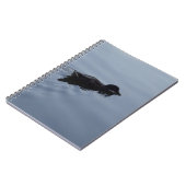 Duck zwemmen in Lake, Natuur Bird Wildlife Blue Notitieboek (Linkerzijde)