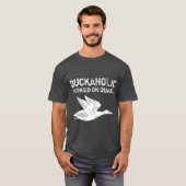 Duckaholic gehookt op Quack Fathers Day Giften T-shirt (Voorkant volledig)