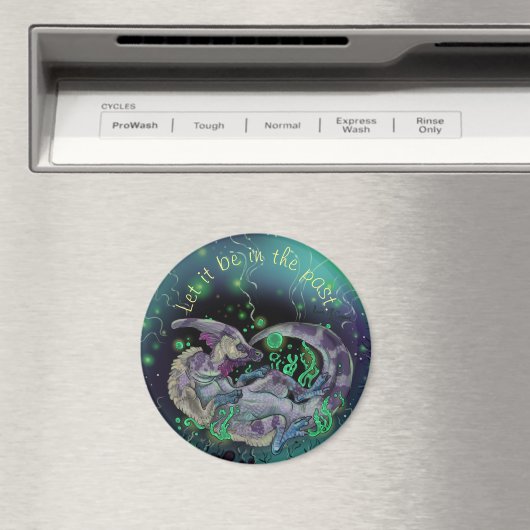 Duckbill Dinosaur Art Magneet (Insitu (Vaatwasser))