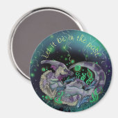 Duckbill Dinosaur Art Magneet (Voorkant / Achterkant)