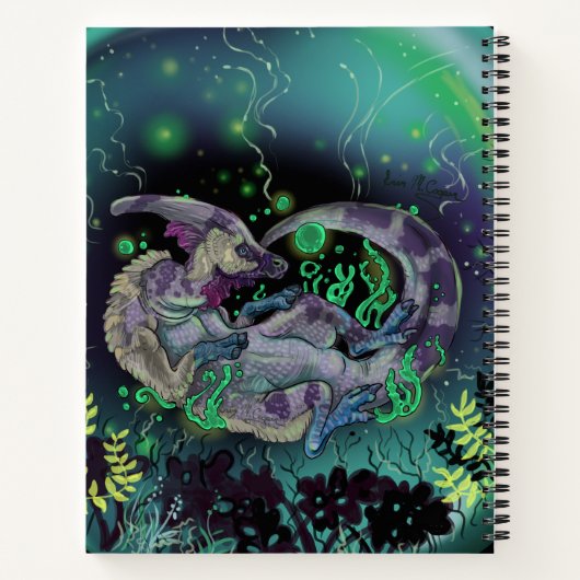 Duckbill Dinosaur Art Notitieboek (Achterkant)